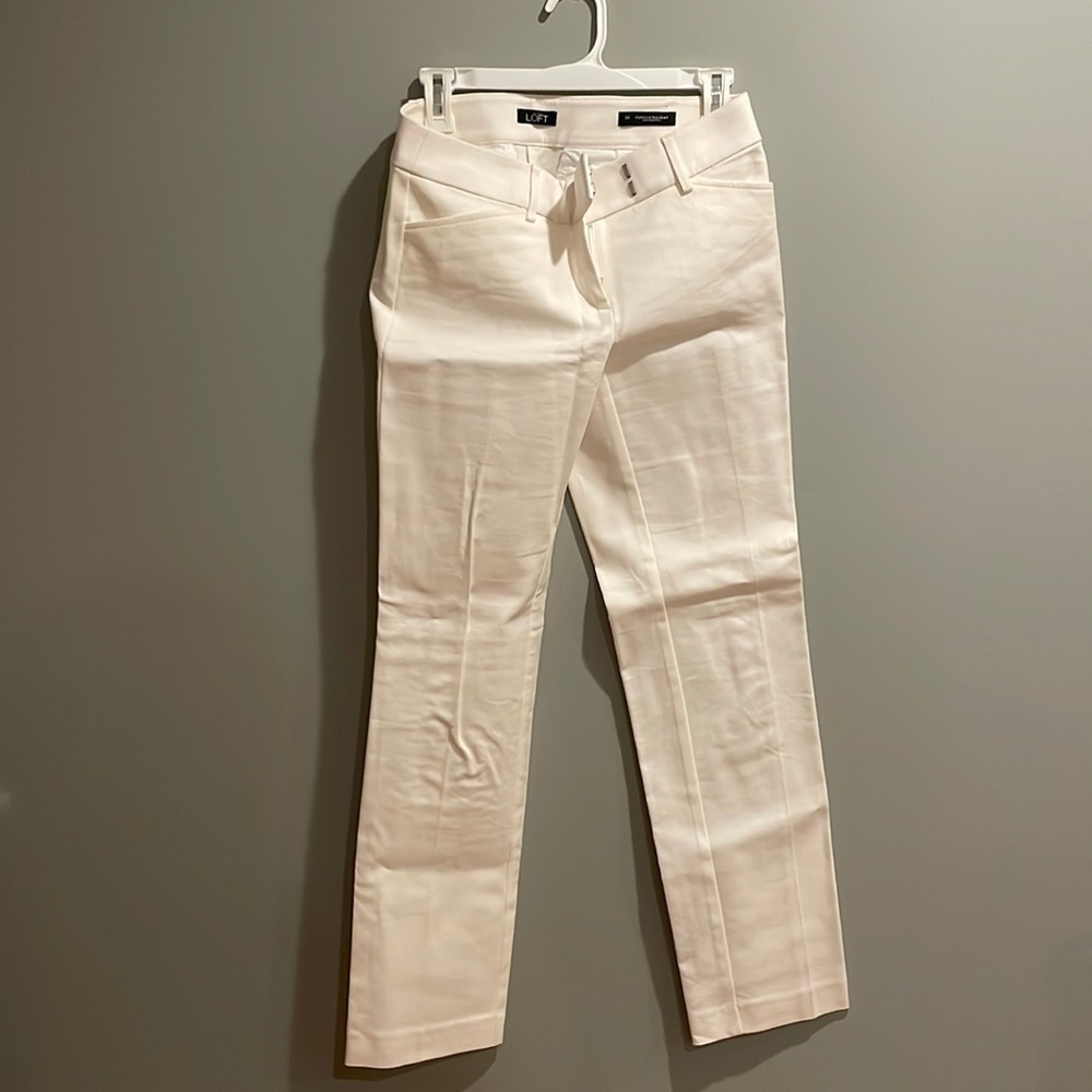 Ann Taylor LOFT White Dress Pant